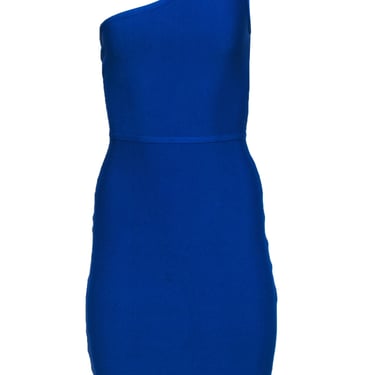 BCBG Max Azria - Royal Blue One-Shoulder Sleeveless Bodycon Dress Sz S
