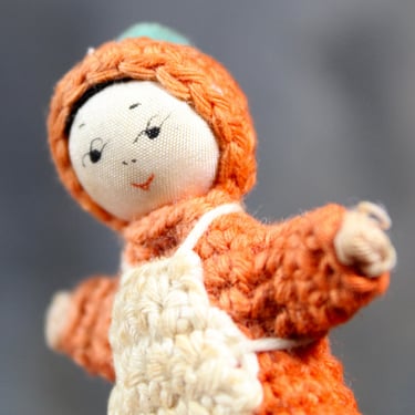 Amigurumi Shanghai Handmade Hand Painted Crocheted Mini Doll | Hand Painted Silk Faced Doll | Miniature Baby Doll | Chinese Doll | Bixley 