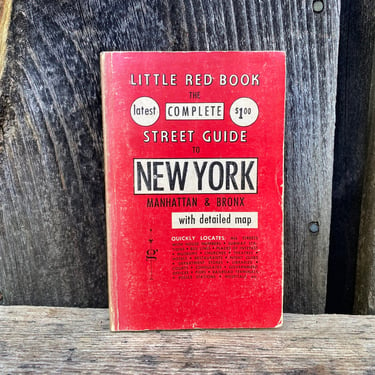 The Little Red Big Book — 1970s New York Street Guide — Street Guide New York — New York Street Guide — Vintage New York Street Guide — NY 