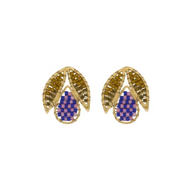 Petal Studs - Olive