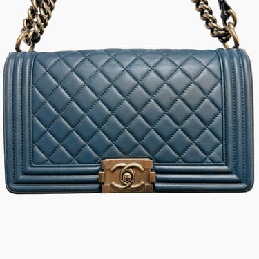 Chanel Teal Boy Bag