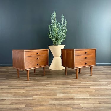 Pair of Mid-Century Modern Walnut Night Stands, c.1960’s 