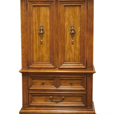 STANLEY FURNITURE Fruitwood Italian Neoclassical Tuscan Style 38" Door Chest / Armoire 46-13-12 
