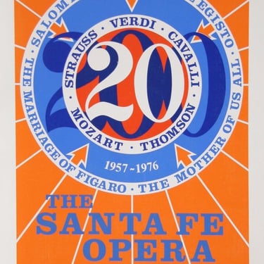 Robert Indiana, The Santa Fe Opera, Screenprint, signed and numbered in pencil 