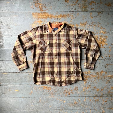 Vintage 80s Sears Plaid Button-Up Shirt 