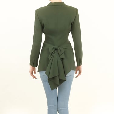 Moschino Couture Forest Green with Bow Blazer 