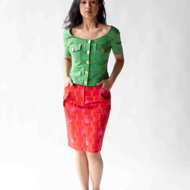 1990s Printed Skirt | Versace 