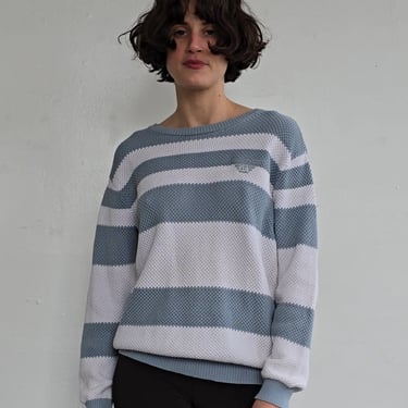 Emporio Armani Blue Stripe Knit (L)