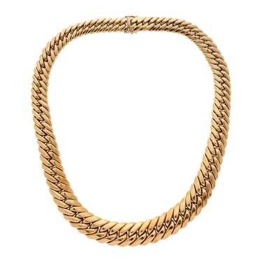 Vintage 1980’s 18k Graduated Link Necklace- 18”