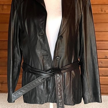 Wilsons Leather Coat Black Womens 