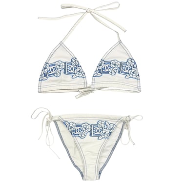 Chanel White Logo Bikini