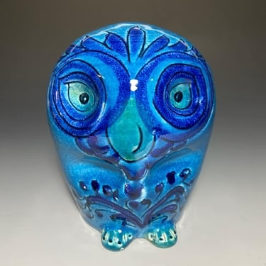 Vintage Italian Ceramic Owl Money Box Figurine, Designed by Aldo Londi For Bitossi 