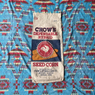 Vintage Crows Hybrid Seed Milford, IL Nevada, IA Sack 