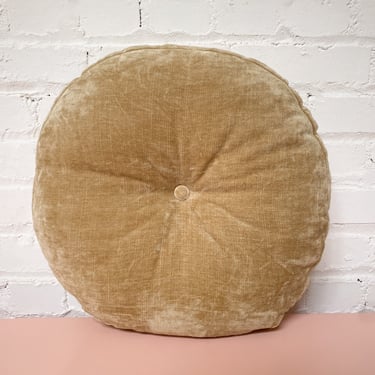 Round Textured Gold Pillow