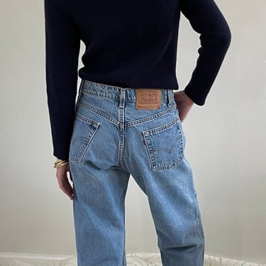 80s Levis faded jeans / vintage Levis 565 loose fit baggy worn high waisted zipper fly Levis jeans USA | 29 x 30 