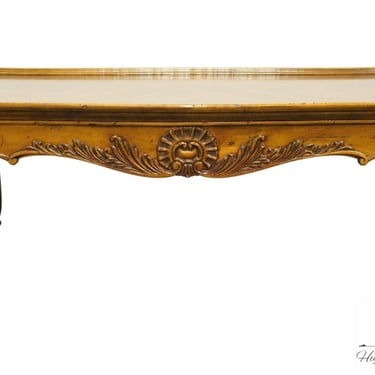HENREDON FURNITURE Louis XVI French Provincial Bookmatched Walnut 46" Accent Coffee Table 3206-40 