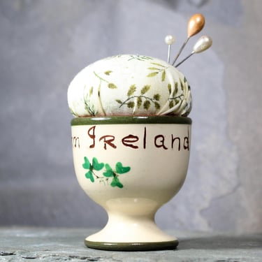 Ireland Upcycled Pin Cushion | Vintage Irish Pin Cushion | Ireland Souvenir Pin Cushion | Handmade by Bixley Shop 