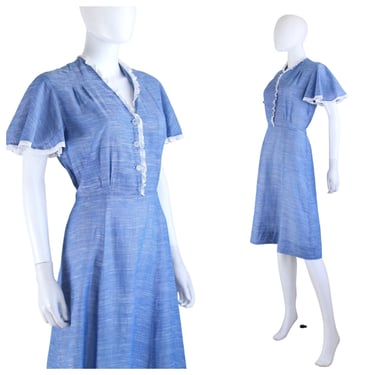 1950s Dress 50s Deadstock Day Dress Rayon Shirley Lee Juniors