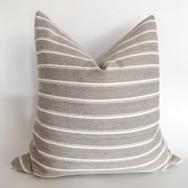 Caladan Stripes Gray Pillow Cover