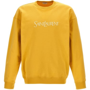 Saint Laurent Men Logo Embroidery Sweatshirt