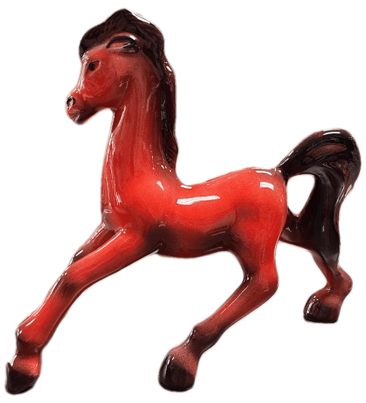 Red Ceramic Horse