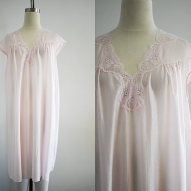 1980s Gilead Pink Long Night Gown 