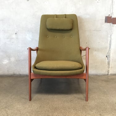 Rastad & Relling Designed High Back Lounge Chair for Peter Wessel of Norway - New Upholstery