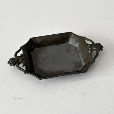 1920s – Just Andersen Disko Metal Tray - Denmark Art Deco D15 Dish Bronze Patina Ring Dish 