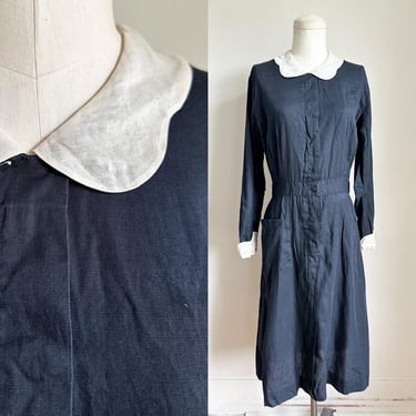 Vintage 1930s Maid / Waitress Uniform Dress / XS 