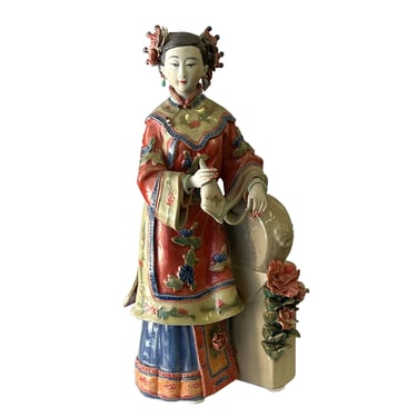 Oriental Porcelain Ancient Qing Style Dressing Stand Lady Figure ws2636E 