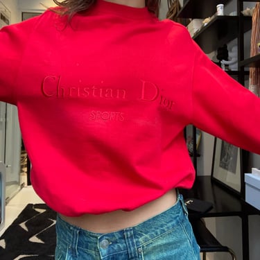 Dior 'Sports' Red Crew Sweatshirt