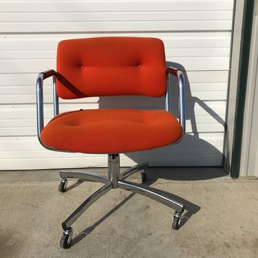 Steelcase Task Chair Armchair Desk Mid Century Modern Pollock Knoll Style Office Midcentury Eames Writing Swivel Lounge Vintage Seating 