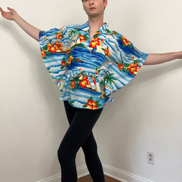 Late  70s / Early 80s Poncho style Hawaiian top 