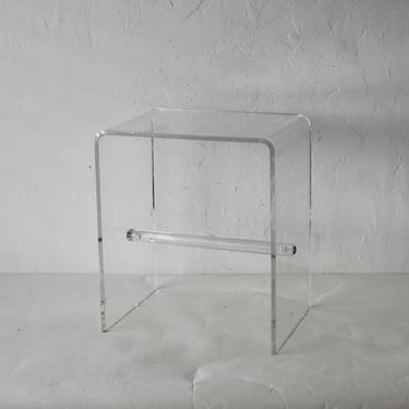 Vintage Modern Lucite Acrylic Waterfall Side Table 