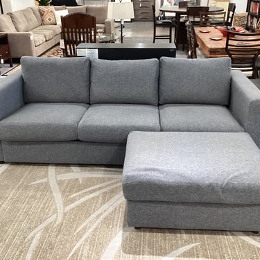 Grey Sofa With Storage Ottoman