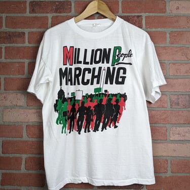 Vintage 90s Million People Marching ORIGINAL Million Man March Tee -  Large 