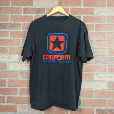 Vintage 90s Conform The Official Way of Life ORIGINAL Christianity Parody Tee - Extra Large 