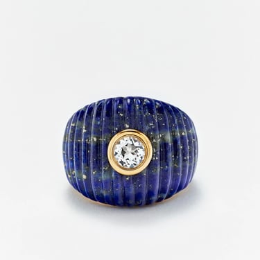 Bague Maxi Berlingot - Lapis Lazuli Or Jaune