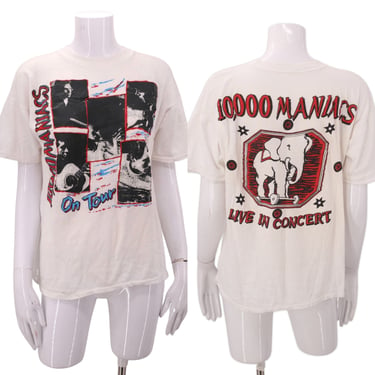 80s 10,000 Maniacs tour T shirt sz L / vintage band tee / 1980s concert shirt 