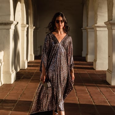 Leopard Shine Caftan Kaftan Dress 