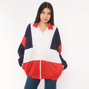 S-M| 80s 90s Neon Color Block Half Zip | Flying Apple Vintage