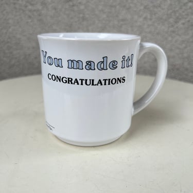 Vintage coffee mug kitsch Ypu made it! Congratulations by Recycled Paper Products Sandra Boynton series 