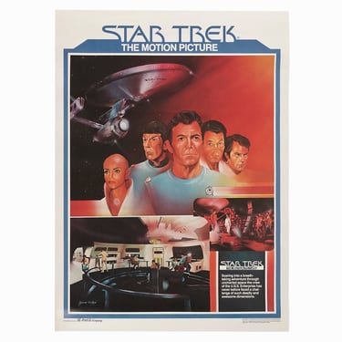 Vintage 1979 Star Trek The Motion Picture Poster Jerome Tarpley 
