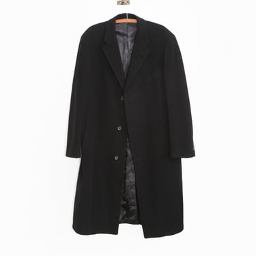 Lauren Ralph Lauren black wool cashmere blend topcoat 