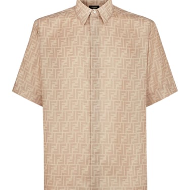 Fendi Men Ff Silk Shirt