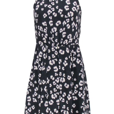 Rebecca Taylor - Black & White Print Fit & Flare Silk Dress Sz 2