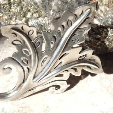 Serafin Moctezuma Taxco Sterling Silver Pierced Brooch 
