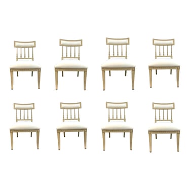 Jonathan Charles Gustavian Style Altocumulus Dining Chairs Set of 8