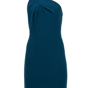 Tory Burch - Turquoise One Shoulder Sheath Dress Sz 10