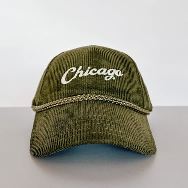 Chicago Cord Hat in Olive